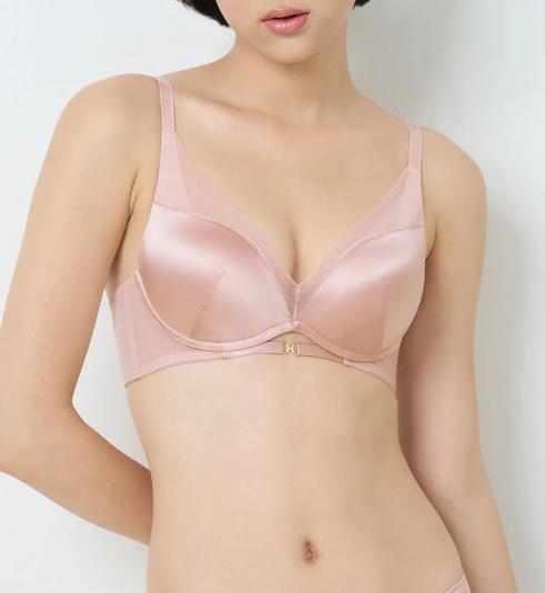 Triumph All Day Silk เสื้อชั้นในไม่มีโครง ดันทรง แบบดีฟวี - Fig pink - ไม่มีโครง