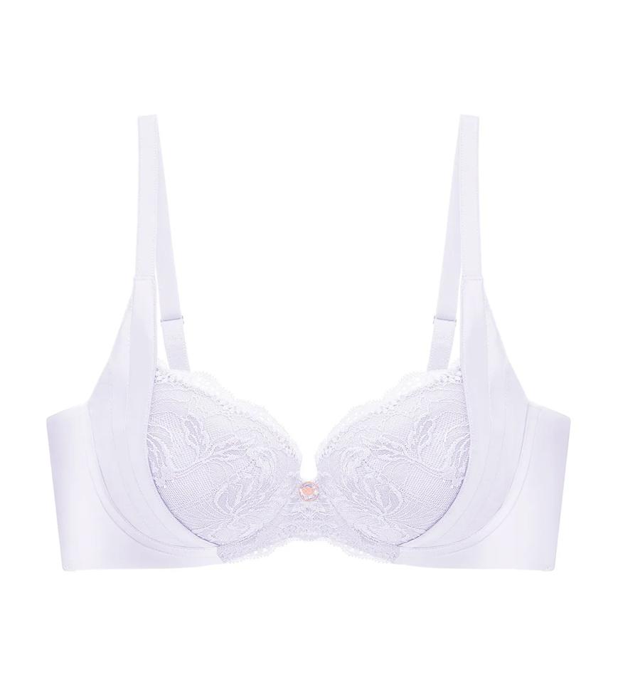 Triumph Florale Rose Lilies Wired Padded Push Up Bra - Pastel mauve - Push Up Bra