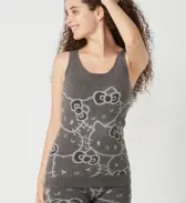 【WEB/アウトレット限定】スロギーG063 ハローキティ インナートップ, グレー, model image number 0