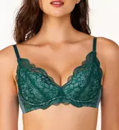 【SALE】天使のブラ(R) スリムライン581 ノンワイヤーブラジャー, グリーン, model image number 0