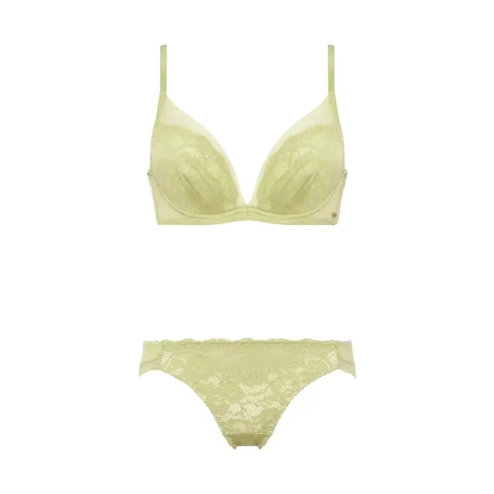 【SALE】DeepV ブラ＆ショーツセット2 クラシカルレース, グリーン, product image number 1