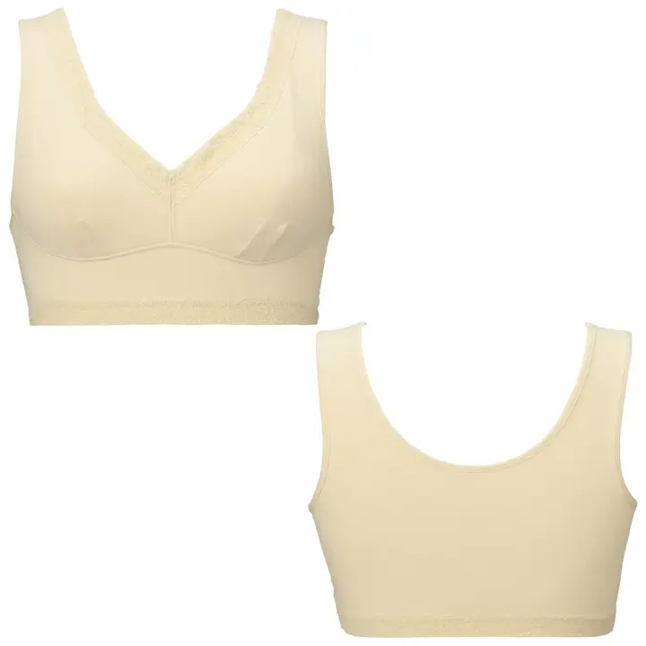 リラクシングブラ5120 ハーフトップ, ベージュ, product image number 1