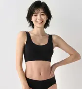 スロギー ゼロフィール ハーフトップ, ブラック, model image number 1