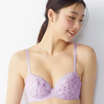 【SALE】夢みるブラ(R) ライト ファブリックロマンス, パープル, model