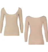 【SALE】肌あたりよくあたたかい5130 7分袖トップ, ベージュ, product image number 1