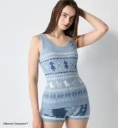 スロギーG073 ムーミン インナートップ, ブルー, model image number 0