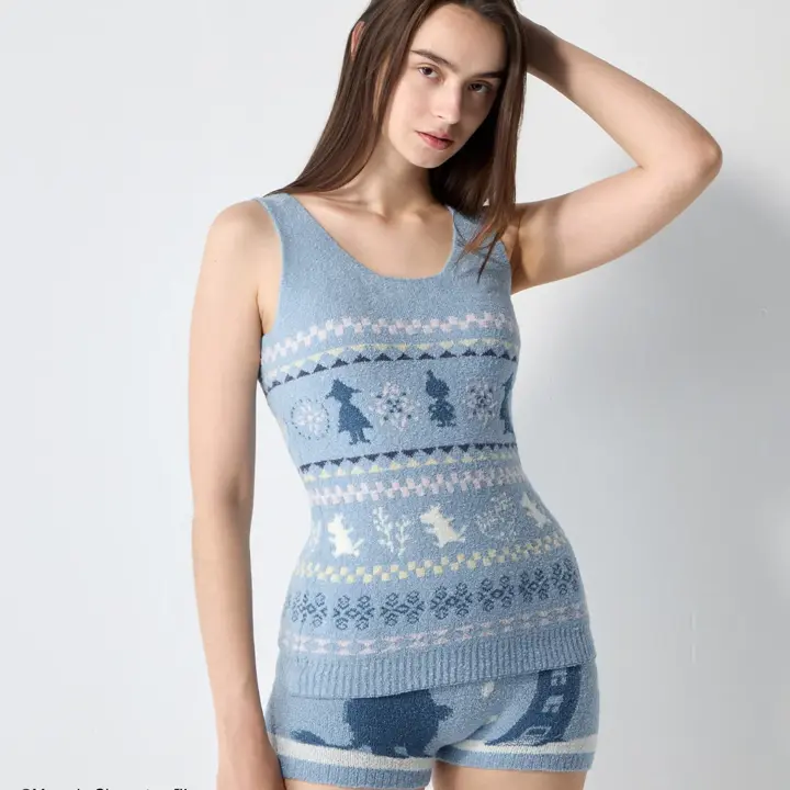 スロギーG073 ムーミン インナートップ, ブルー, model image number 0