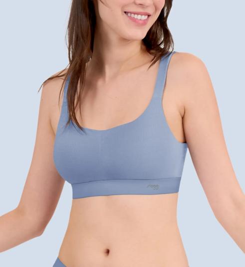 Triumph SLOGGI BASIC SPORTY COOL เสื้อชั้นในแบบสปอร์ตคอกลม - Chambray - ไม่มีโครง
