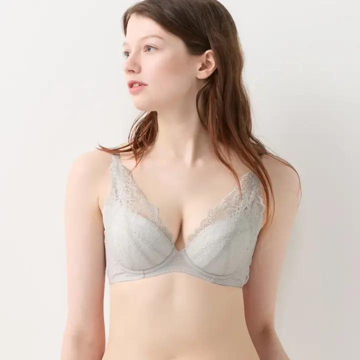 天使のブラ スリムライン632 ブラジャー【一部カラーSALE】, グレー, model image number 1