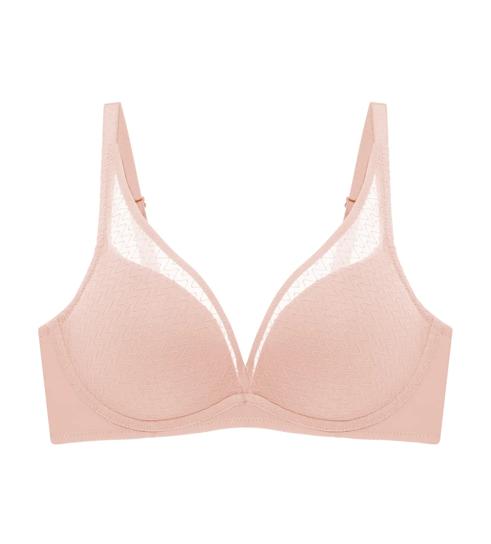 Triumph Simply Everyday Chic Non-Wired Push Up Deep V Bra - Soft mauve - Push Up Bra