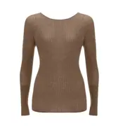 フロラーレ リュクス4101 10分袖トップ, ブラウン, product image number 0