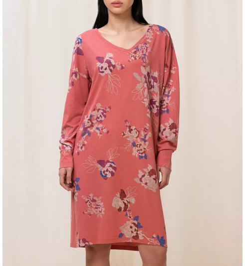 Triumph 長袖睡裙 - Pink - dark combination - 家居服