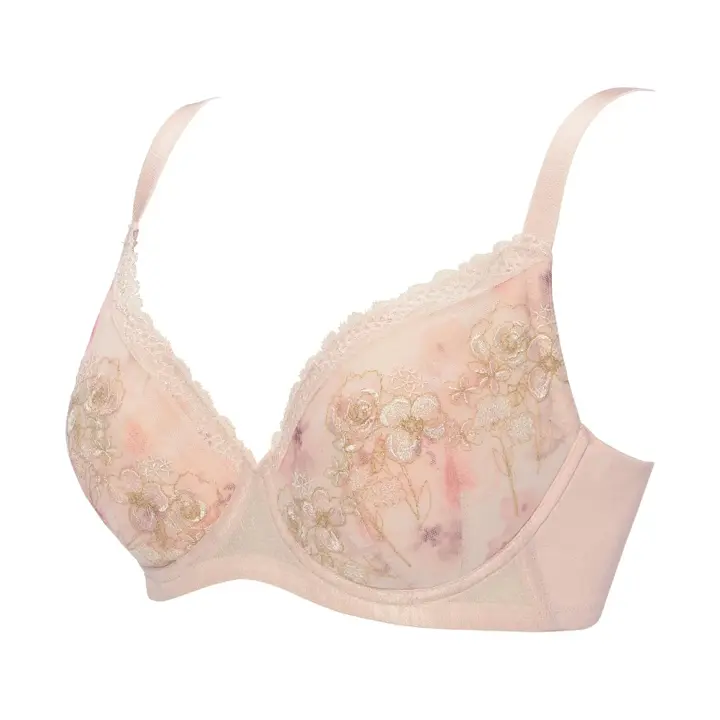 小さくしたいブラ 無理なく着やせ635 ブラジャー(パッドなし), ピンク, product image number 0