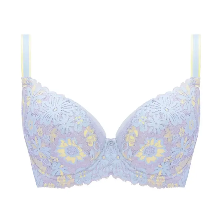 【SALE】チャーミングラマー(R)(ラージ) ブラジャー(パッドなし) レトロポップ, パープル, product image number 0