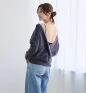 背中見せブラトップ, ブラック, model image number 4