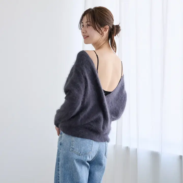 背中見せブラトップ, ブラック, model image number 4