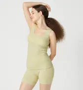 スロギー ホイップタッチ 3分丈ニットパンツ【一部カラーSALE】, , model image number 1