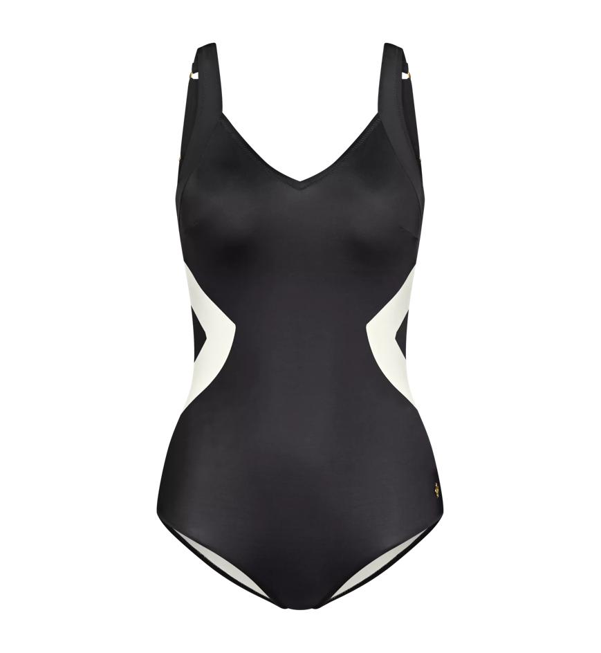 ☆【PINO BLANCO】☆Black Edge Swimwear+クロップTセッ.ト☆ Bandeau Swimsuit Top Black Dots - Calzedonia