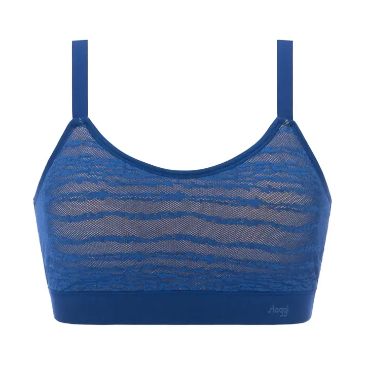 スロギー フリー オールラウンド レース カップ付きハーフトップ, ブルー, product image number 0