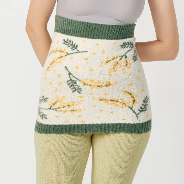 【SALE】スロギー  “ほっ”とあったか(ニット柄) ハラマキ, グリーン, model image number 0