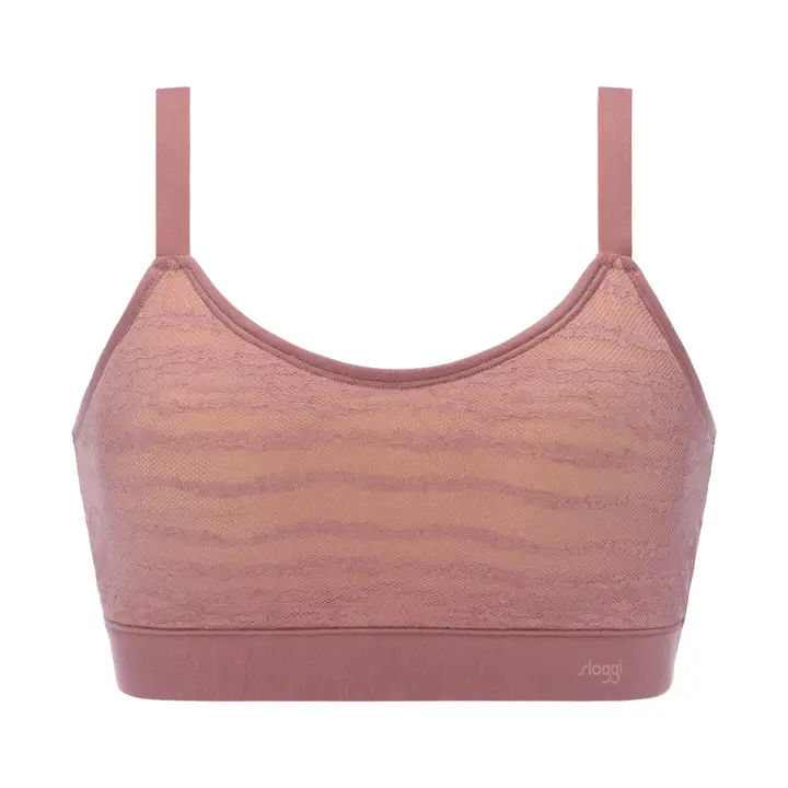 スロギー フリー オールラウンド レース カップ付きハーフトップ, ピンク, product image number 0