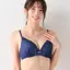夢みるブラ(R) ノンワイヤー ブラ＆ショーツセット デイジーシャワー【一部カラーSALE】, ブルー, model image number 0