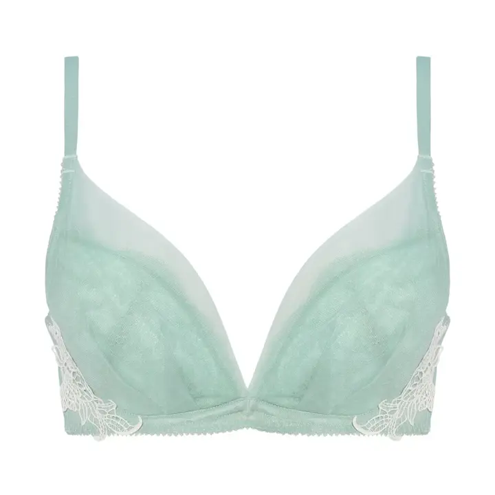 【SALE】チャーミングラマー スリムライン DeepV ブラジャー ヴィンテージベール, グリーン, product image number 0