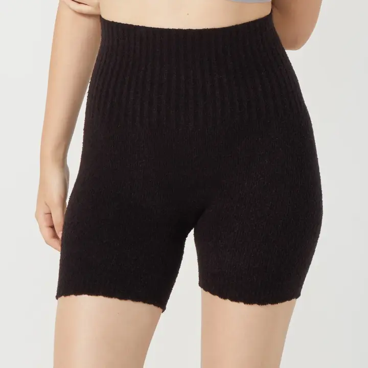 スロギー ホイップタッチ 2分丈ニットパンツ【一部カラーSALE】, ブラック, model image number 0