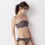 【SALE】アモスタイル バンドゥ ブラジャー(ストラップ取り外し可) デイジーガーデン, グレー, model image number 3
