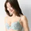 チャーミングラマー(R) ブラ＆ショーツセット ラインアートステッチ【一部カラーSALE】, ブルー, model image number 3