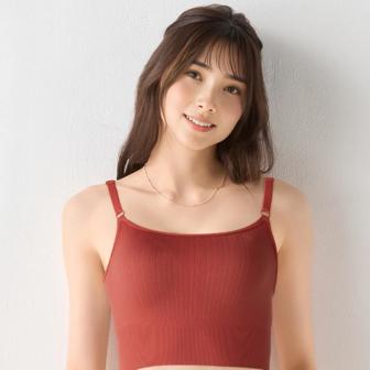 コンフォートストレッチナイトブラ, オレンジ, model image number 0