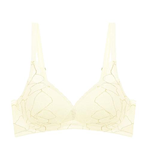 Triumph Botanic Non-Wired Push Up Deep V Bra - Vanille - Non-wired Bra