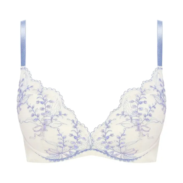夢みるブラ ノンワイヤー ブラジャー レインボーリリー, ホワイト, product image number 0