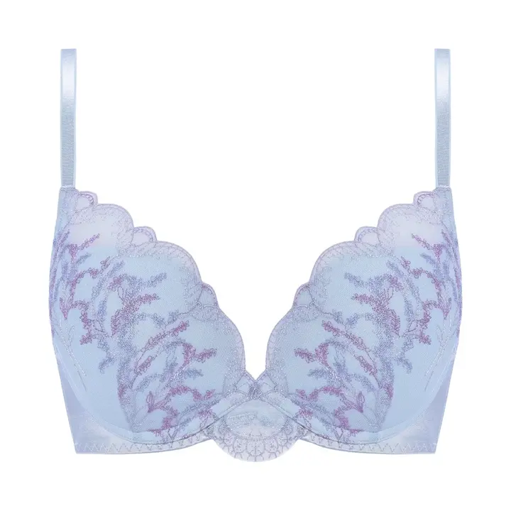 【SALE】夢みるブラ(R) ノンワイヤー エアリー 世界の絶景, ブルー, product image number 0