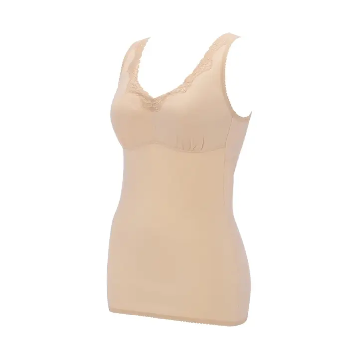 あったかカップ付きインナー5440 袖なしトップ, ベージュ, product image number 2