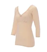 あったかカップ付きインナー5440 7分袖トップ, ベージュ, product image number 2