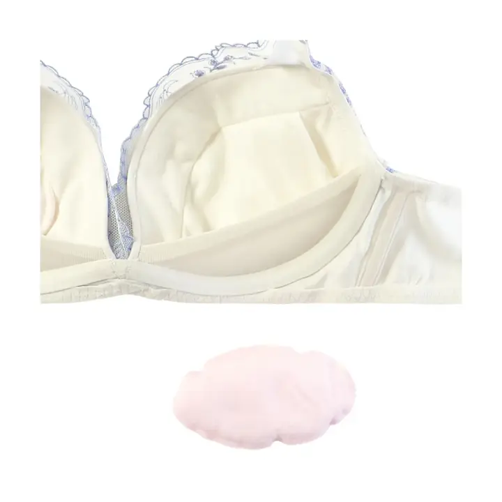 夢みるブラ ノンワイヤー ブラジャー レインボーリリー, ホワイト, product image number 3