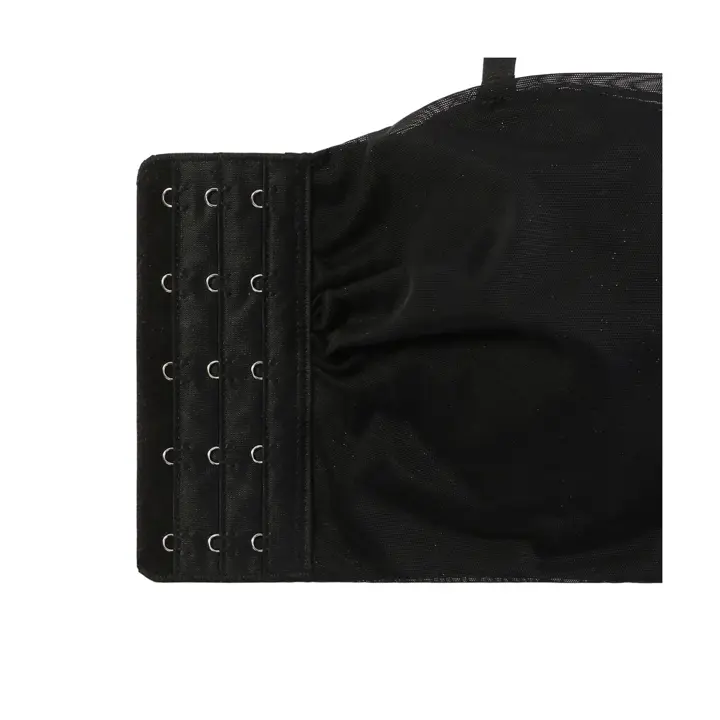 AMOSTYLEバンドゥ ブラジャー(ストラップ取り外し可) レイシーグロウ, ブラック, product image number 4