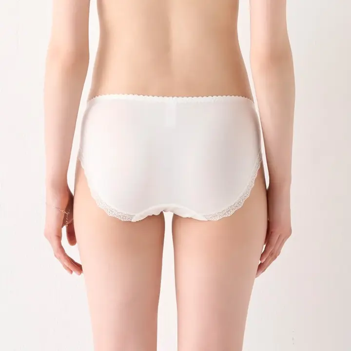 【WEB/アウトレット限定】チャーミングラマー(R) ブラ＆ショーツセット ラインアートステッチ【一部カラーSALE】, ホワイト, model image number 7