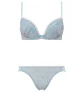 【SALE】エントリーコレクション 寄せブラ ブラ&ショーツセット（ディッツィーフローラルプリント）【WEB・一部店舗限定】, ブルー, product image number 0