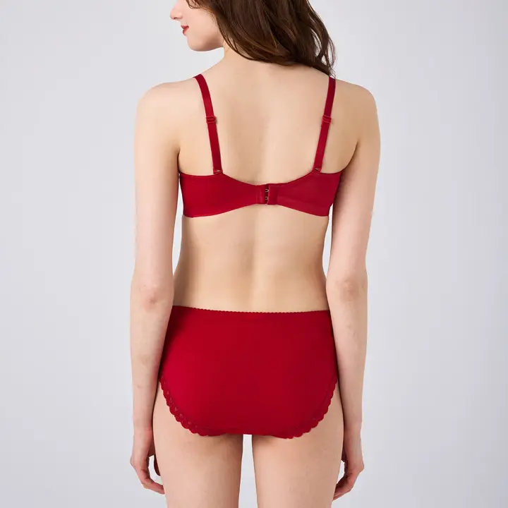 天使のブラ スリムライン644 ブラジャー, レッド, model image number 3