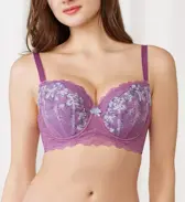 【SALE】レッドレーベル バイ トリンプ0109 ブラジャー(パッドなし), パープル, model image number 0