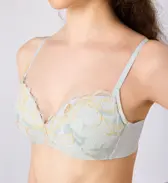 優々ブラ640 ノンワイヤーブラジャー【一部カラーSALE】, ブルー, model image number 4