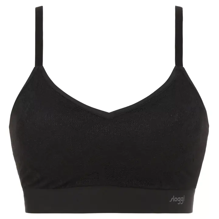 スロギー ゴー オールラウンド レース カップ付きハーフトップ, ブラック, product image number 0