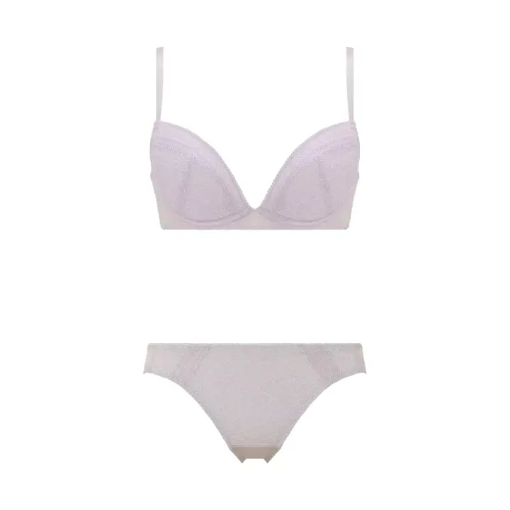 【SALE】エントリーコレクション 寄せブラ ブラ＆ショーツセット(モイスチャーフラワー), グレー, product image number 1