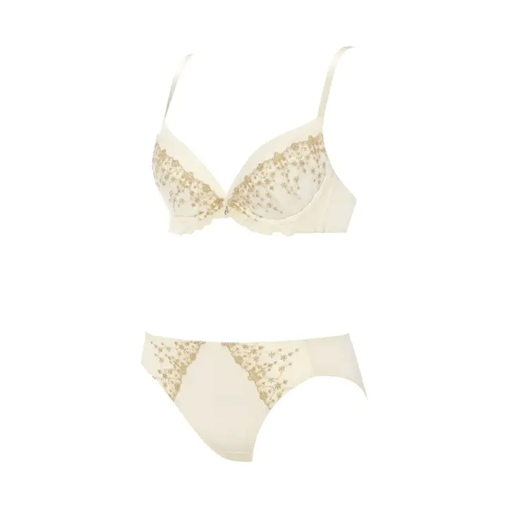 Daily AMOSTYLE デコルテビューティーブラ ブラ＆ショーツセット マイジュエリー, ホワイト, product image number 3