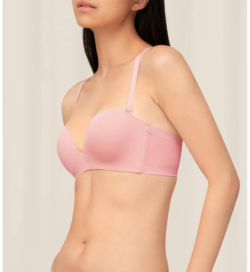 Triumph Invisible Inside-Out系列無鋼圈活動肩帶半杯胸圍 - Old pink - 無肩帶／半杯胸圍