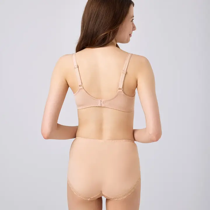 【WEB限定】美胸ホールドブラ はきこみ深めショーツ, ピンク, model image number 1