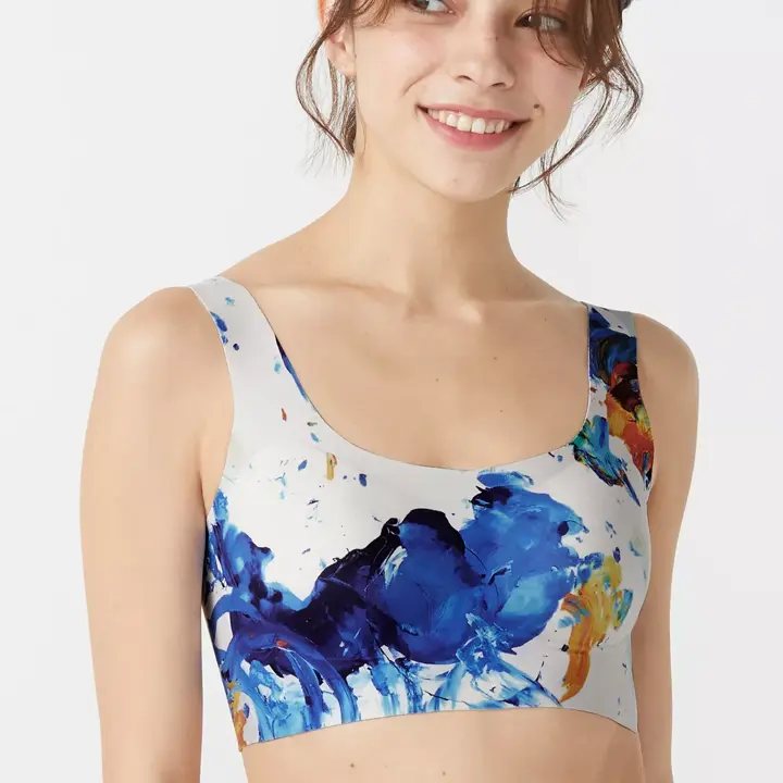 【SALE】スロギー ゼロフィール ハーフトップ2 プリント, ブルー, model image number 0