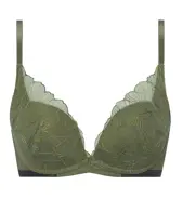 【SALE】夢みるブラ(R) ノンワイヤー ブラジャー イン ザ フォレスト, グリーン, product image number 0